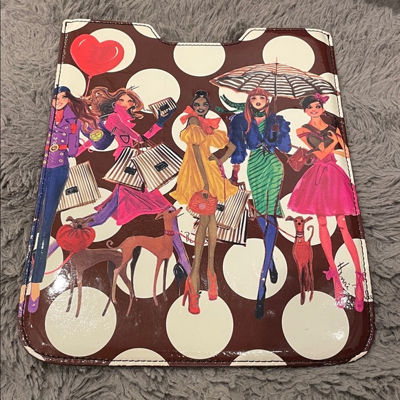 HENRI BENDEL Tablet/iPad Lined 8x10 Sleeve Case Bendel It Girls Polka Dots | GUC - Picture 13 of 16